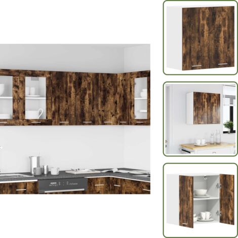 Armadio mobile - vidaXL Mobile Pensile “Lyon” Rovere Fumo 60x31x60 cm in - Armadio con ante