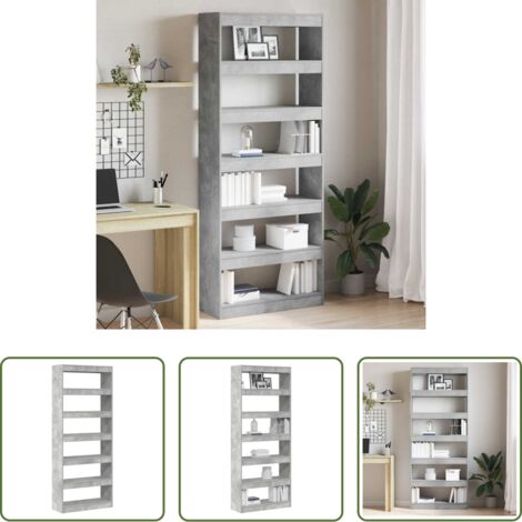 Armadio moderno -  Armadio per Libri Grigio cemento 80 x 30 x 198 cm