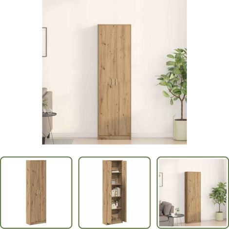 Armadio moderno - Guardaroba con lo scaffale Rovere artigianale 55 x 25 x 189 cm