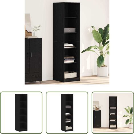Armadio moderno -  Guardaroba Rovere Nero 50 x 50 x 200 cm Legno multistrato