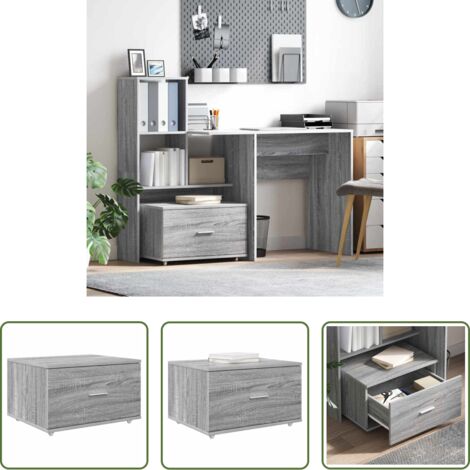 Armadio moderno -  Mobile con Cassetti con ruota Grigio Sonoma 55 x 45 x 31 cm