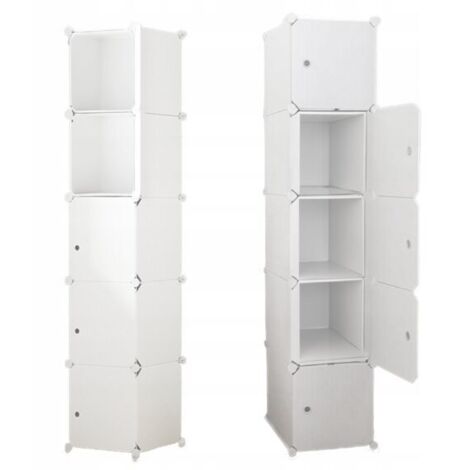 Armadio modulare a 5 ripiani Scaffale Mobile Colonna 185x39x37 cm