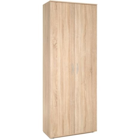 ARGONAUTA armadio multifunzione 2 ante battenti effetto quercia 70x187x34 cm