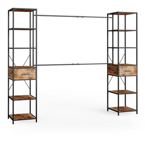 Armadio multifunzione Fyrk, Rovere rustico, 180 x 187 cm, Vicco