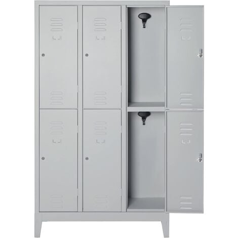 Armadio multipli spogliatoio 6 posti 101x50x180 cm con serratura a chiave