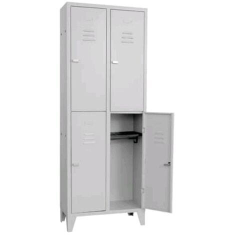 Armadio Multispogliatoio Montato Prometal Verniciato Grigio Posti 4 - H.Mm 1795- Mm  680X350 - 1 Pz