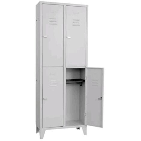 Armadio Multispogliatoio Montato Prometal Verniciato Grigio Posti 4 - H.Mm 1795- Mm  680X350 - 1 Pz