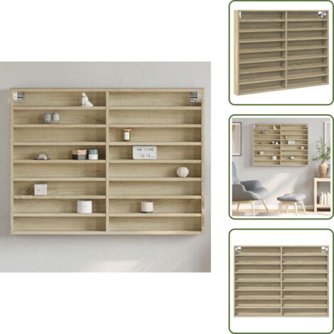Armadio multistrato - vidaXL Armadietto Vetrina Rovere Sonoma 100x8,5x75cm Legno Multistrato - Armadio rovere