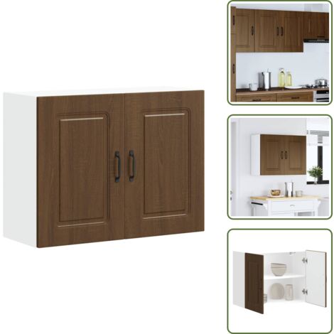Armadio multistrato - vidaXL Pensile da Cucina Kalmar Rovere Marrone in Legno Multistrato - Armadio da cucina marrone