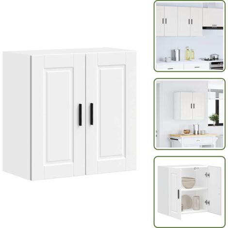 Armadio multistrato - vidaXL Pensile da Cucina Porto Bianco in Legno Multistrato - Armadio da cucina in truciolato