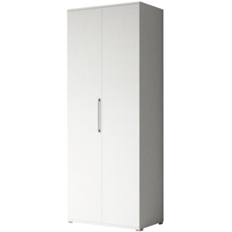 armadio multiuso 2 ante battenti bianco 80x52x207 cm