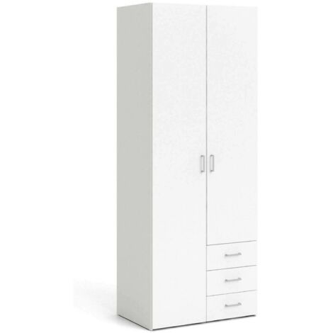 Armadio Multiuso 2 Ante - Bianco 49.5x200.4h cm
