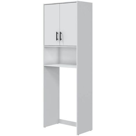 Armadio Multiuso 2 Ante Delebio, 3 Ripiani, 2 Ante, 40x206h cm Bianco