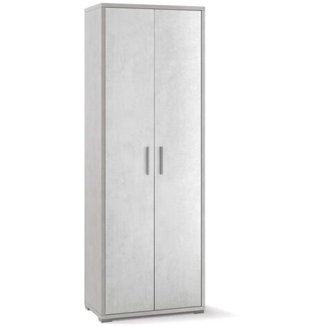 Armadio multiuso alto due ante Bianco Ossido 71x41x h199 cm