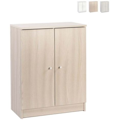 Armadio multiuso basso due ante Olmo Chiaro 62x34x h80 cm