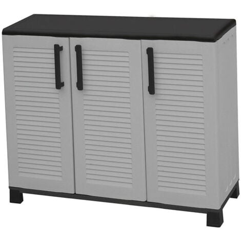 ARTPLAST Armadio multiuso da esterno a tre ante. Armadietto in