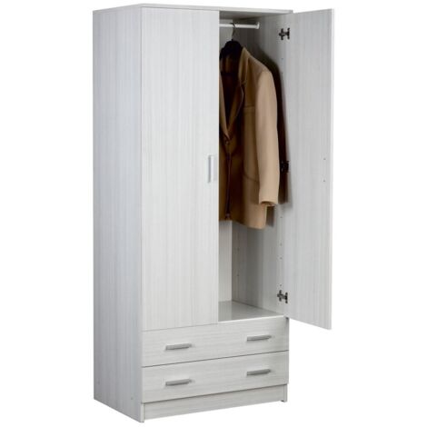 Armadio multiuso due ante due cassetti Eucalipto 77x52x h182 cm