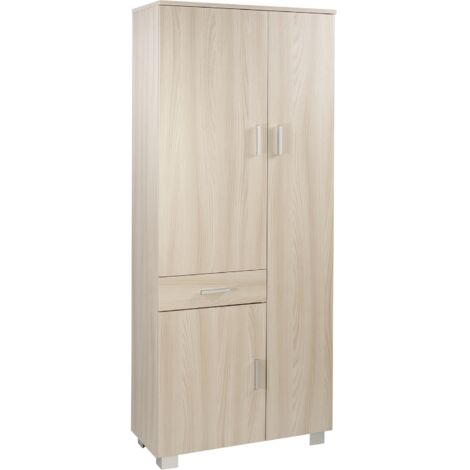 Armadio multiuso tre ante un cassetto Olmo Chiaro 77x34x h178 cm