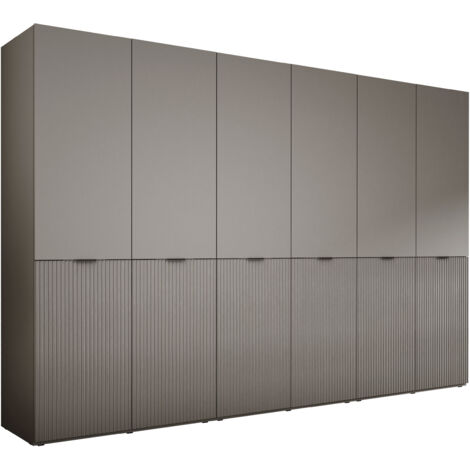 Armadio: Nero Grafite / Rovere Wotan, 300 x 200 x 51 cm
