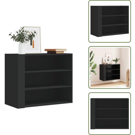Armadio nero - vidaXL Armadietto a Muro Nero 75x35x60 cm in Truciolato - Armadio per casa