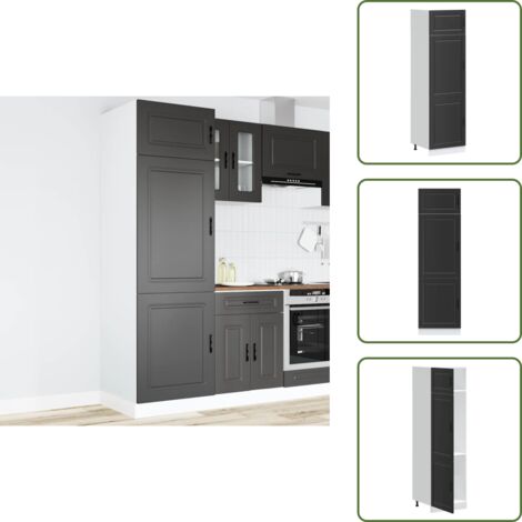 Armadio nero - vidaXL Armadio da Cucina Porto Nero in Legno Multistrato - Armadio con porte