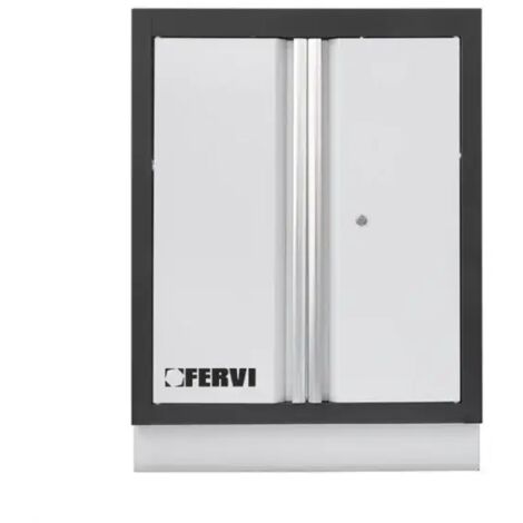 Armadio officina FERVI A007/03 a 2 ante con 1 piano interno - arredo modulare - 680 x 458 x 910 h mm