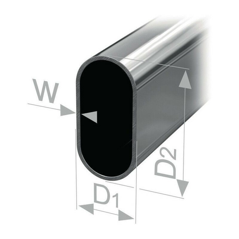 Image of Armadio tubolare ovale con cucitura di battuta sta bianco H.30mm L.15mm spessore parete 0.6mm 2500mm PG