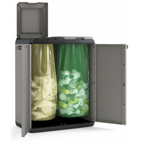Armadio per la raccolta differenziata Split Recycling system Keter 68X39X85cm