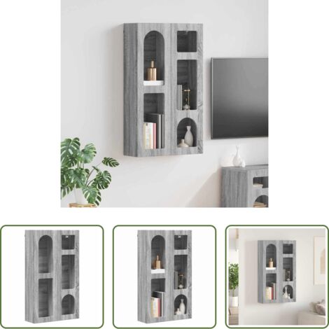 Armadio pensile -  Armadio pensile con lo scaffale Grigio Sonoma 59 x 20 x 100 cm
