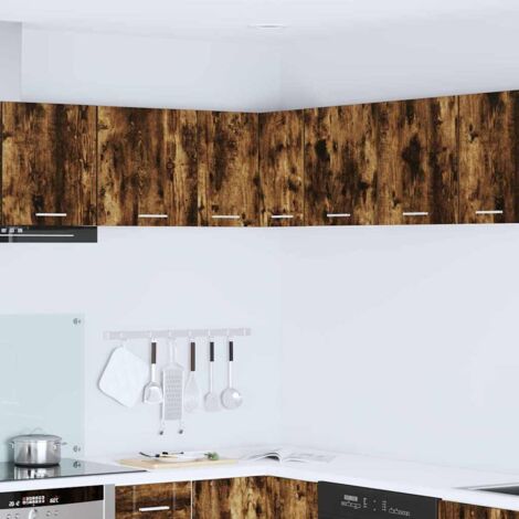 Armadio pensile Rovere Affumicato e Bianco 57 x 57 x 40 cm vidaXL