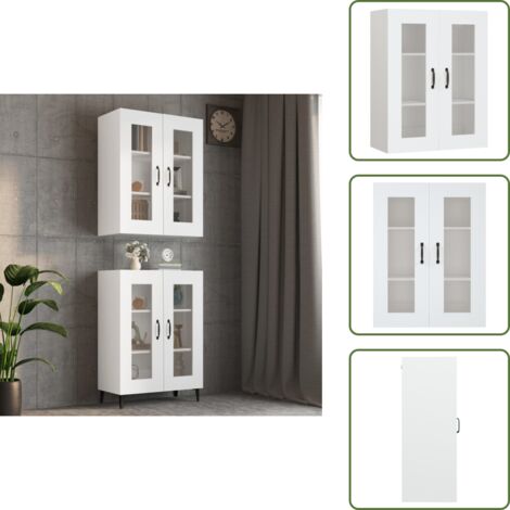 Armadio pensile - vidaXL Armadietto Pensile a Parete Bianco 69,5x34x90 cm - Armadietto in legno