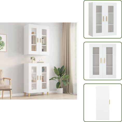 Armadio pensile - vidaXL Armadietto Pensile a Parete Bianco 69,5x34x90 cm - Armadietto in legno