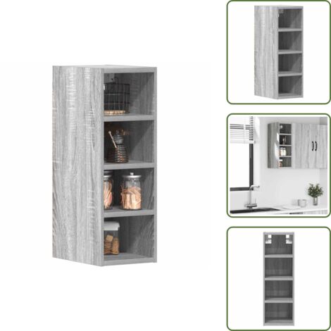 Armadio pensile - vidaXL Mobile Pensile “Riga” Grigio Sonoma 20x29,5x60 cm - Armadio cucina