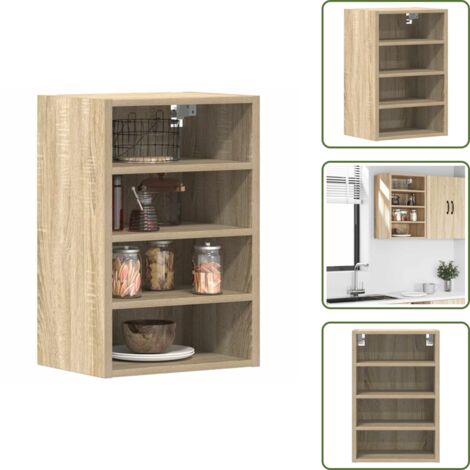 Armadio pensile - vidaXL Mobile Pensile “Riga” Rovere Sonoma 40x29,5x60 cm - Armadio cucina