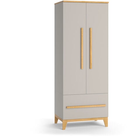 Guardaroba per bambini Malia, Bianco, 70 x 186.8 cm, Vitalispa