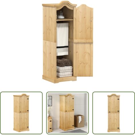 Armadio per camera da letto -  Armadio Corona 55x52x170 cm in Legno Massello di Pino