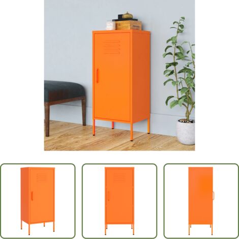 Armadio per casa -  Armadietto Arancione 42,5x35x101,5 cm in Acciaio