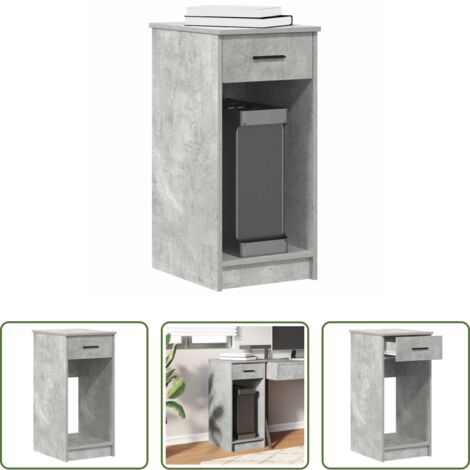 Armadio per computer -  Supporto a Torre per Computer con Cassetto Grigio 35x45x77 cm