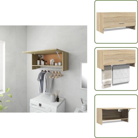 Armadio per cucina - vidaXL Armadio Rovere Sonoma 70x32,5x35 cm in Legno Multistrato - Armadio per lavanderia