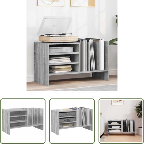 Armadio per dischi - Mobile porta vinili Grigio Sonoma 78.5 x 35 x 45 cm