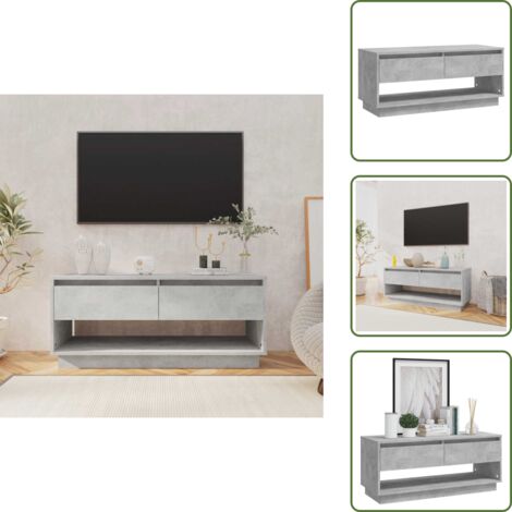 Armadio per DVD - vidaXL Mobile TV Grigio Cemento 102x41x44 cm in Truciolato - Armadio per giochi