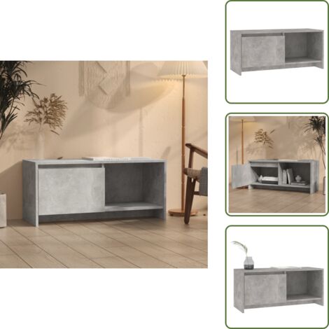 Armadio per DVD - vidaXL Mobile TV Grigio Cemento 90x35x40 cm in Truciolato - Armadio per giochi