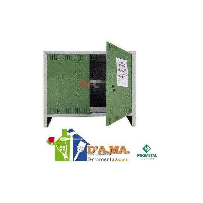Prometal - armadio deposito fitofarmaci 2 ante - 100x40x80H cm tipo basso