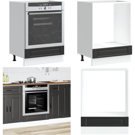 Armadio per Forno Porto Nero in Legno Multistrato - Armadio forno nero - Armadio forno in legno
