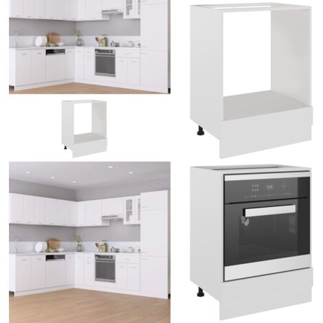 Armadio per Forno “Riga” Bianco 60x46x81,5 cm - Armadio cucina - Armadio per forno bianco