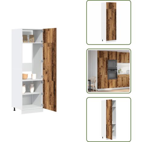 Armadio per frigo - vidaXL Armadio per Frigo “Lyon” Legno Antico 60x57x207 cm - Armadio in truciolato