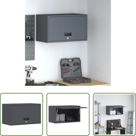 Armadio per garage -  Armadio a muro per garage Antracite 60 x 33 x 35 cm