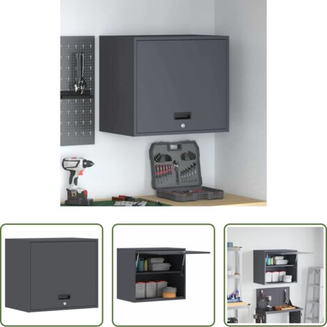 Armadio per garage -  Armadio a muro per garage Antracite 60 x 40 x 53 cm
