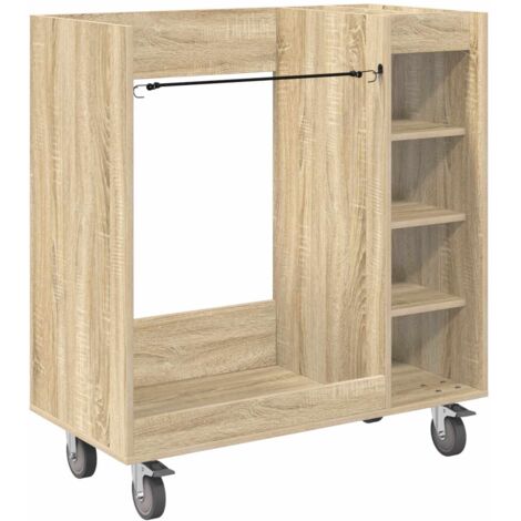 Armadio per Golf con ruota Rovere Sonoma 90 x 45 x 98 cm vidaXL