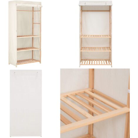 Armadio per Indumenti a 3 Ripiani 79x40x170 cm - Armadio a 3 ripiani - Armadio per abiti